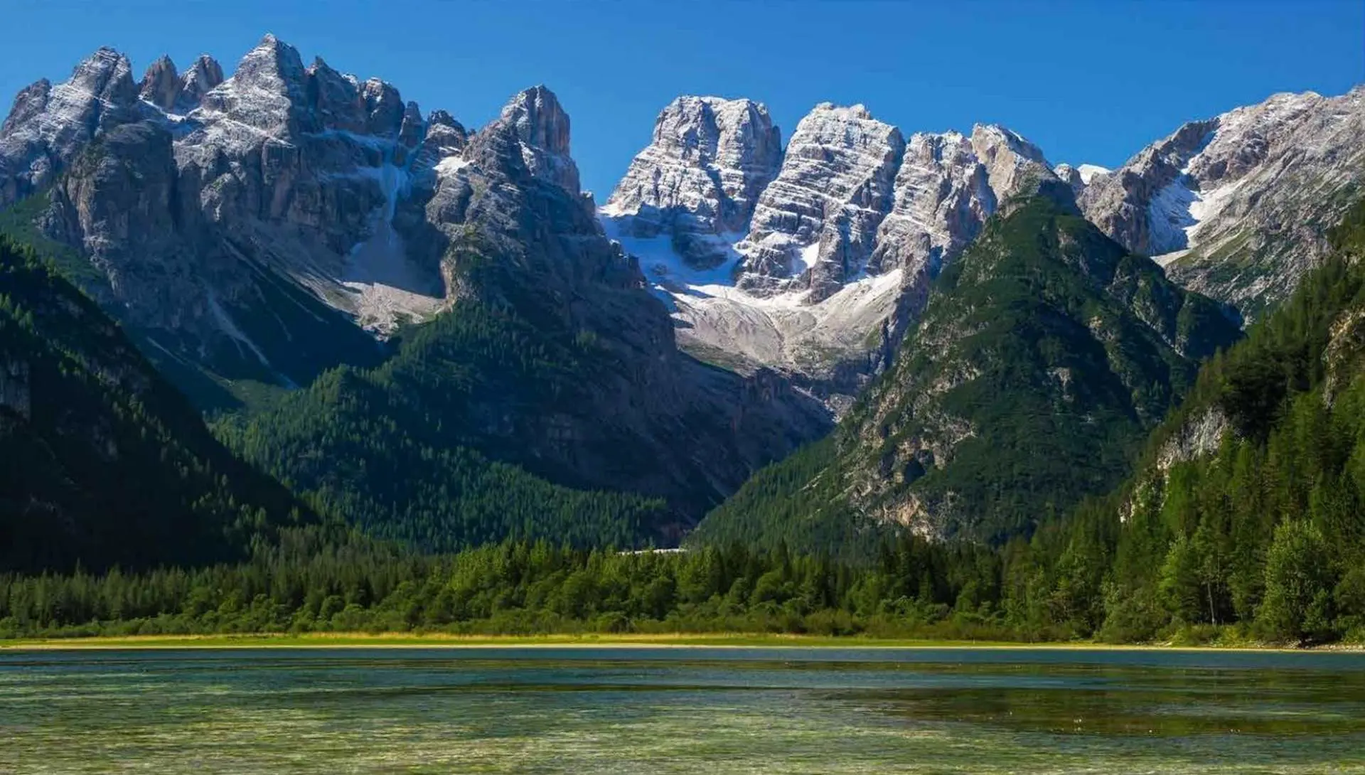 Dürrensee mit den Dolomitengipfeln