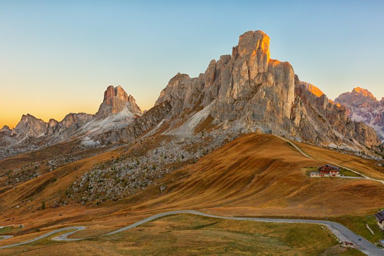 Sonnenuntergang am Passo di Giau
