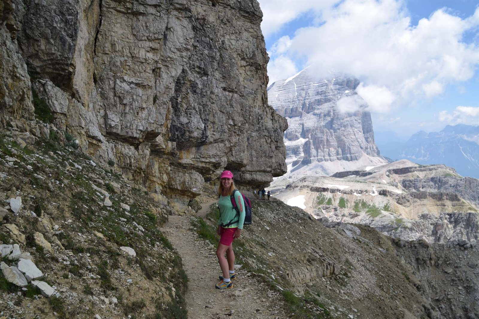 Am Kaiserjägersteig mit Blick auf die Tofana