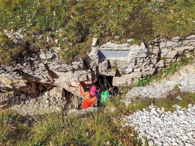 Eingang der Kaiserjäger-Galerie am Monte Piano