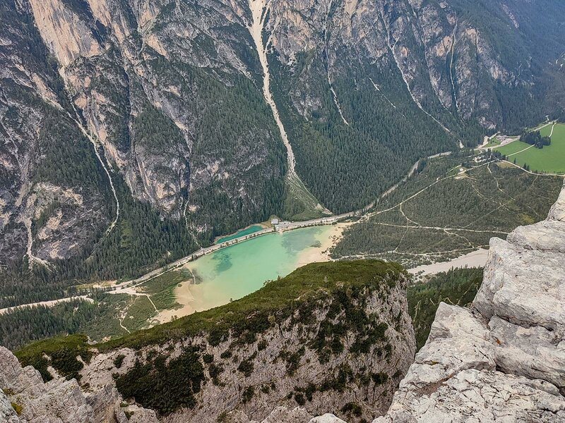 Blick auf Dürrenstein und Dürrensee vom Monte Piana