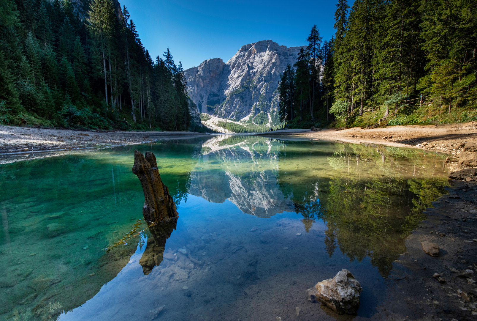Pragser Wildsee in den Dolomiten