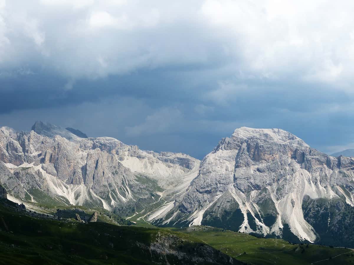 Dolomitengipfel bei der Seceda