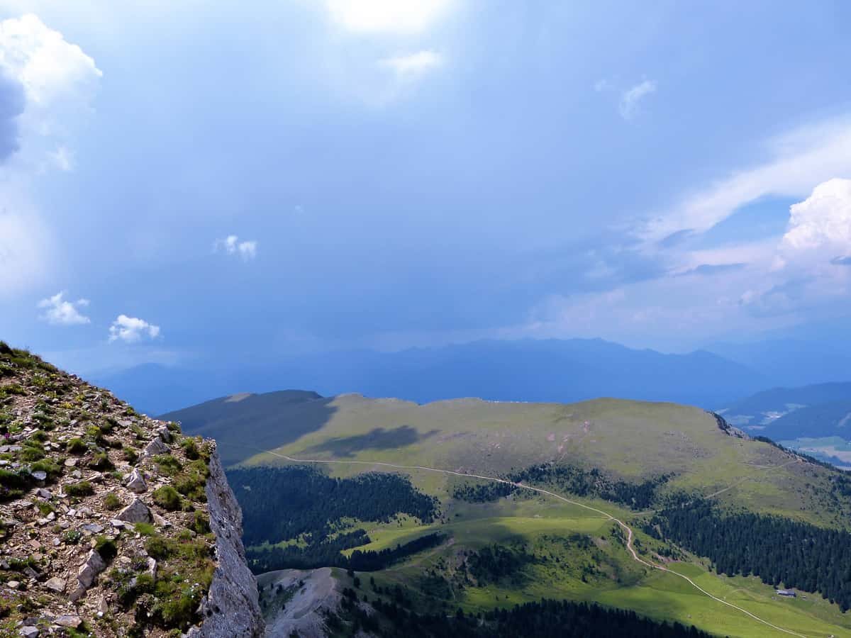 Blick von der Seceda über das Hochplateau