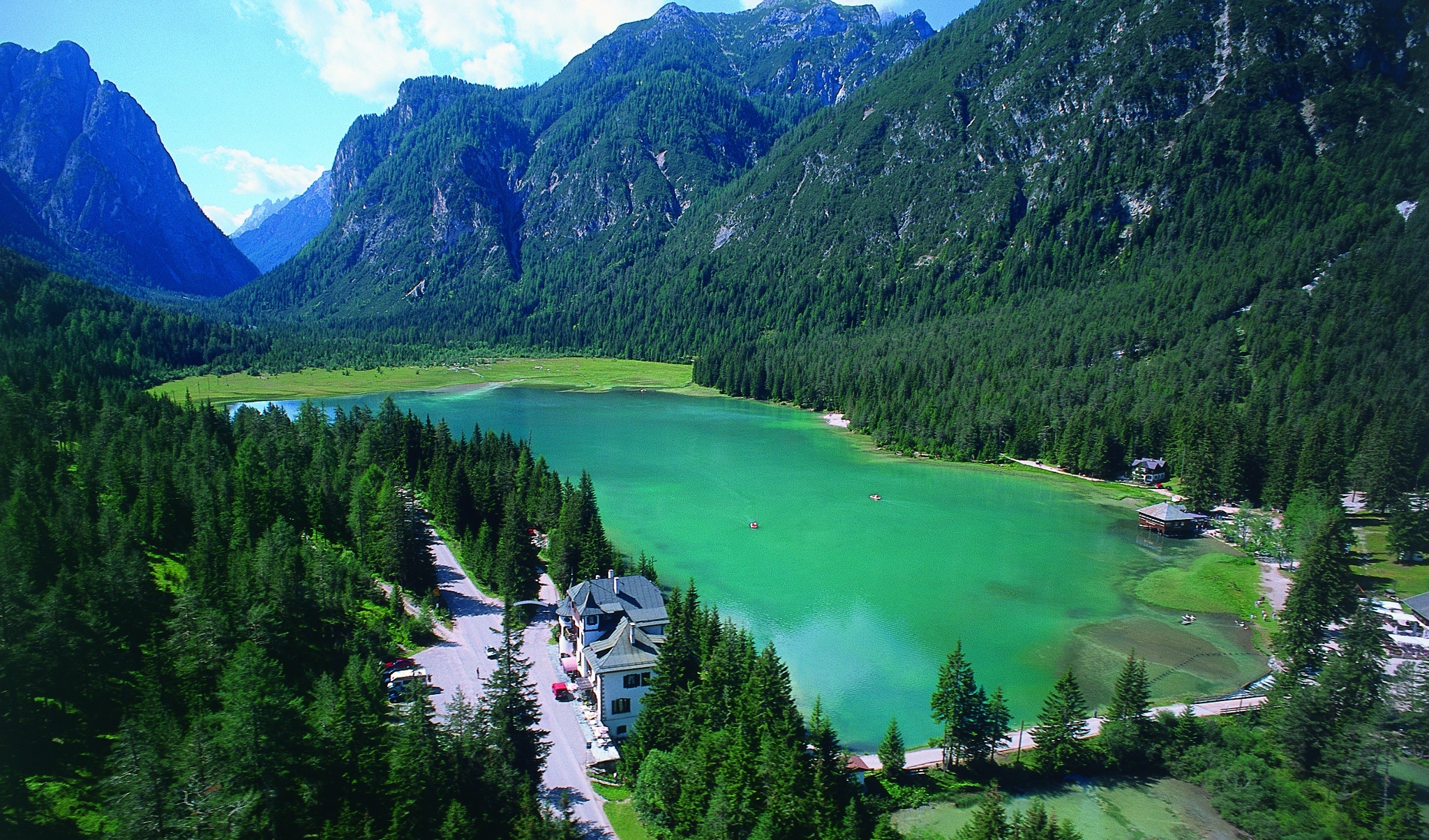 Toblacher See von oben