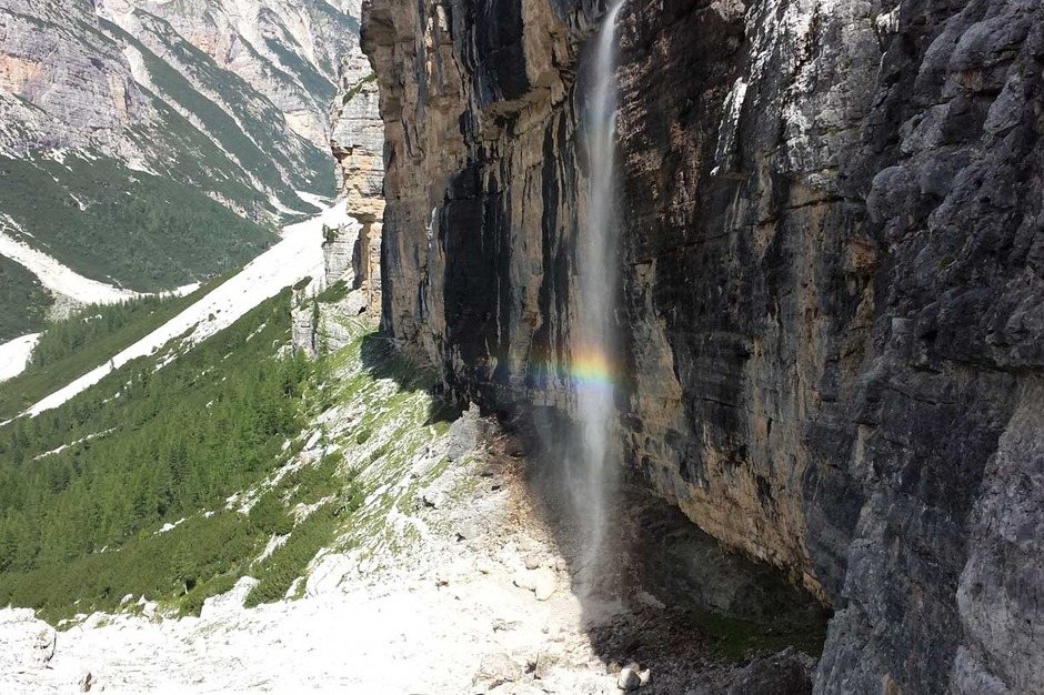 Wasserfall an der Tofana di Rozes